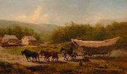 unknow artist Conestoga Wagon Sweden oil painting artist